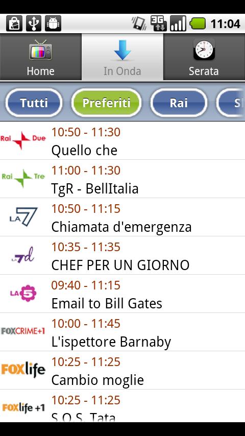 TV Guide Italy Android Entertainment