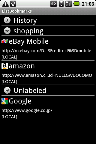 ListBookmarks Android Tools