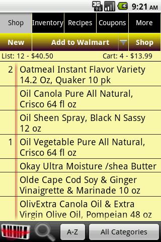 Grocery Tracker Android Shopping