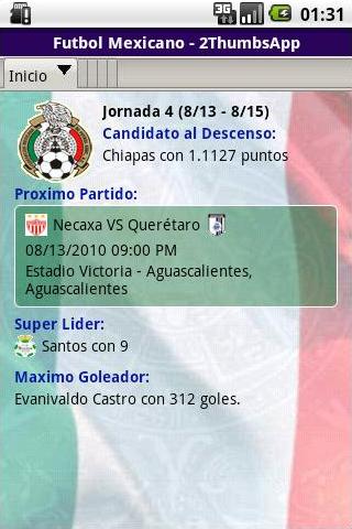 Futbol Liga Mexicana (Soccer) Android Sports