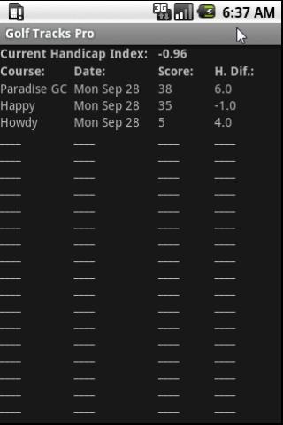 Golf Tracks Pro Android Sports