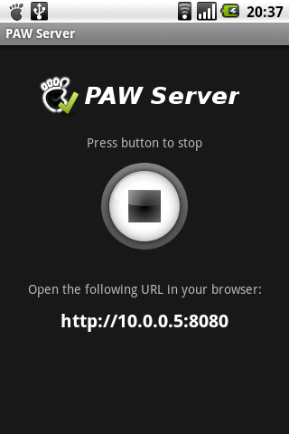 PAW Server for Android Android Productivity