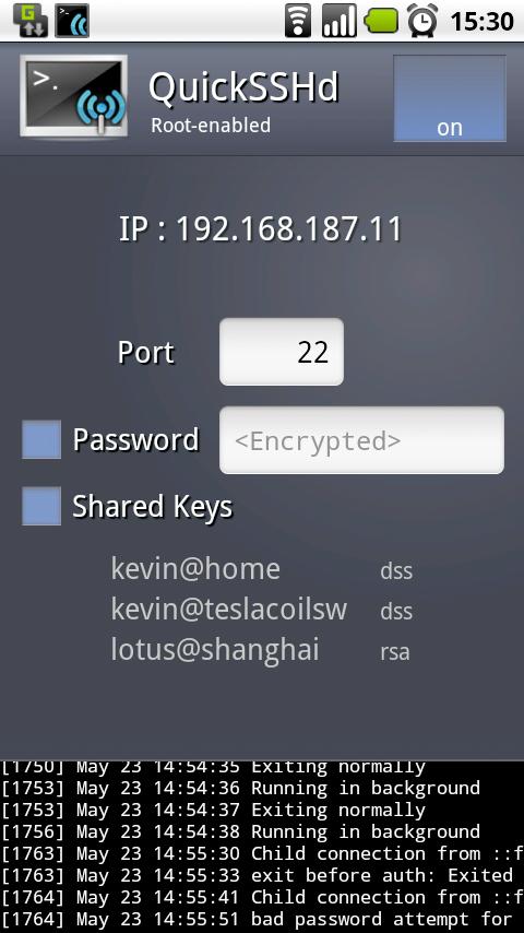 QuickSSHd Android Tools