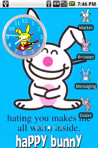 Happy Bunny Theme Android Personalization