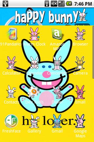 Happy Bunny Theme Android Personalization