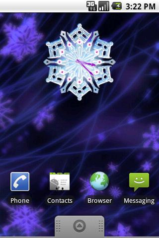 Christmas Snow Clock Android Personalization