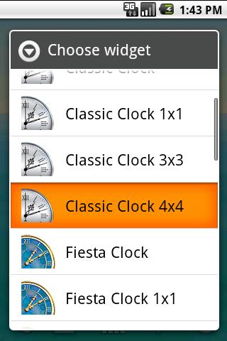 Classic Clock 4×4 Android Personalization