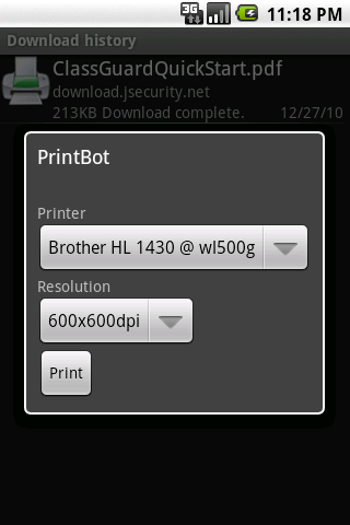 PrintBot Android Productivity