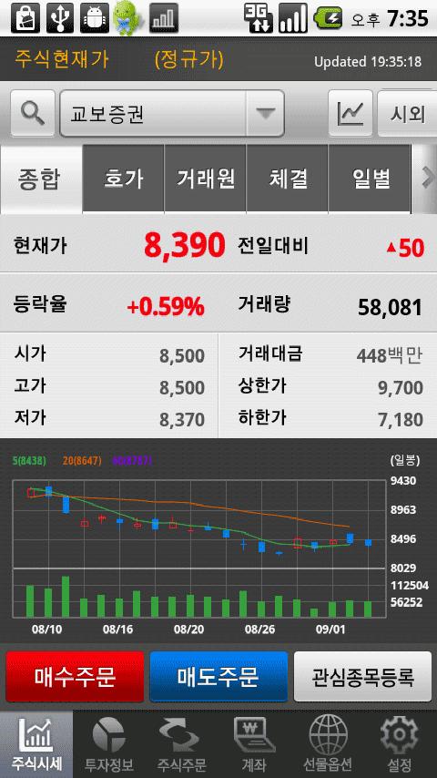 교보증권 Android Finance