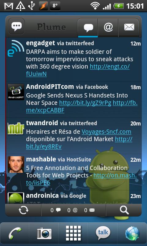 Touiteur (Twitter) Android Social