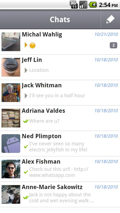WhatsApp Messenger Android Communication