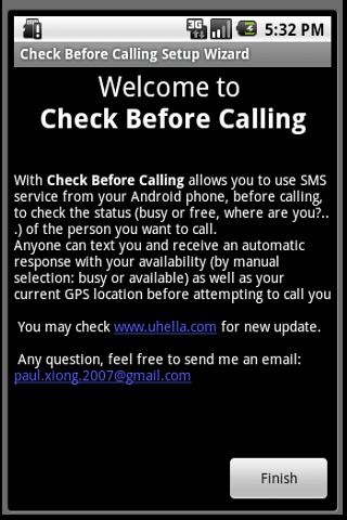 Check Before Calling