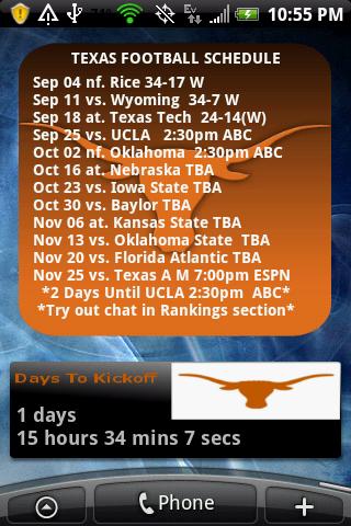 Texas Football FanBuddy Android Sports