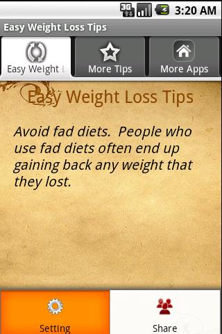 Easy Weight Loss Tips Android Health & Fitness