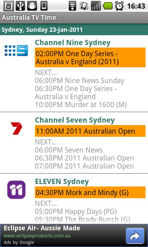 Australia TV Time
