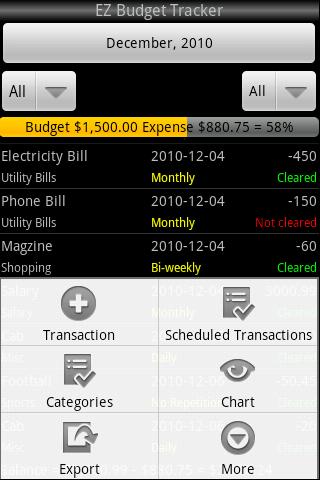 EZ Budget Tracker