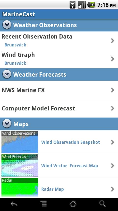 MarineCast Android Weather
