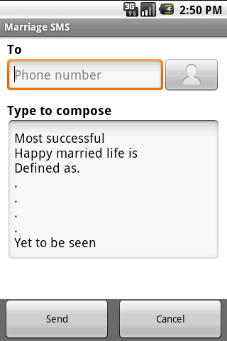 Marriage SMS Android Communication