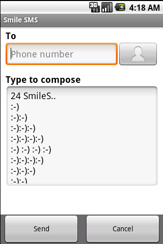 Smile SMS Android Comics