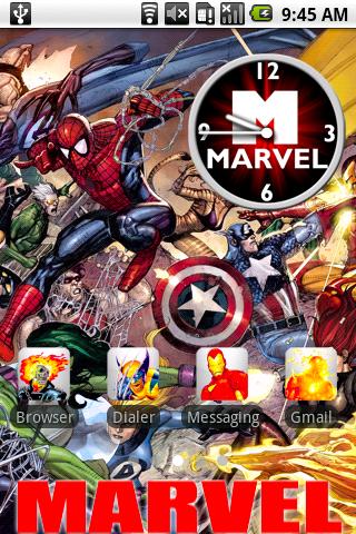 Marvel Theme Android Personalization