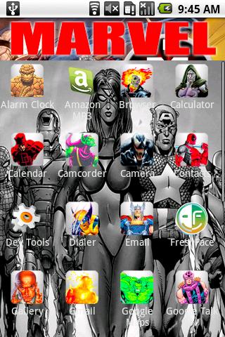Marvel Theme Android Personalization