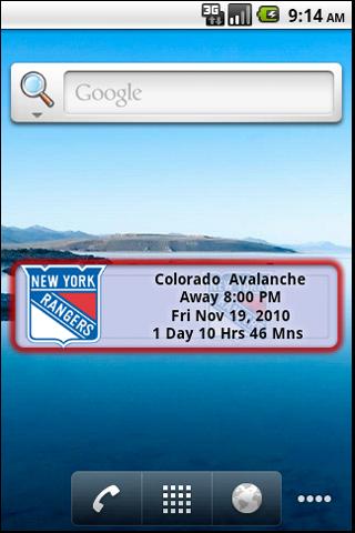 NY Rangers Countdown Android Sports