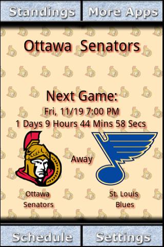 Ottawa Senators Countdown Android Sports