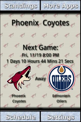 Phoenix Coyotes Countdown Android Sports