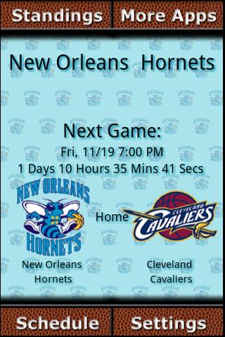 New Orleans Hornets Countdown Android Sports