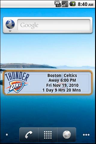 Oklahoma City Thunder Countdow Android Sports