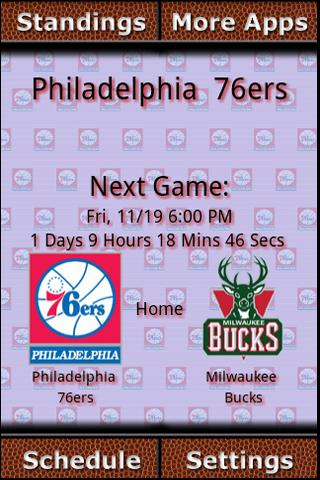 Philadelphia 76ers Countdown Android Sports