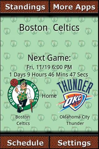Boston Celtics Countdown Android Sports