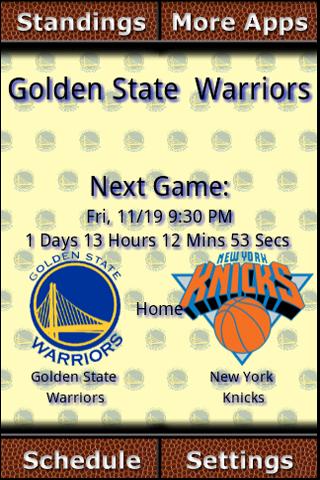 Golden State Warriors Countdow Android Sports