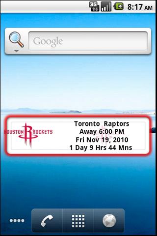 Houston Rockets Countdown Android Sports