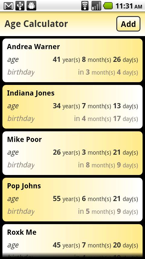 Age Calculator Android Lifestyle