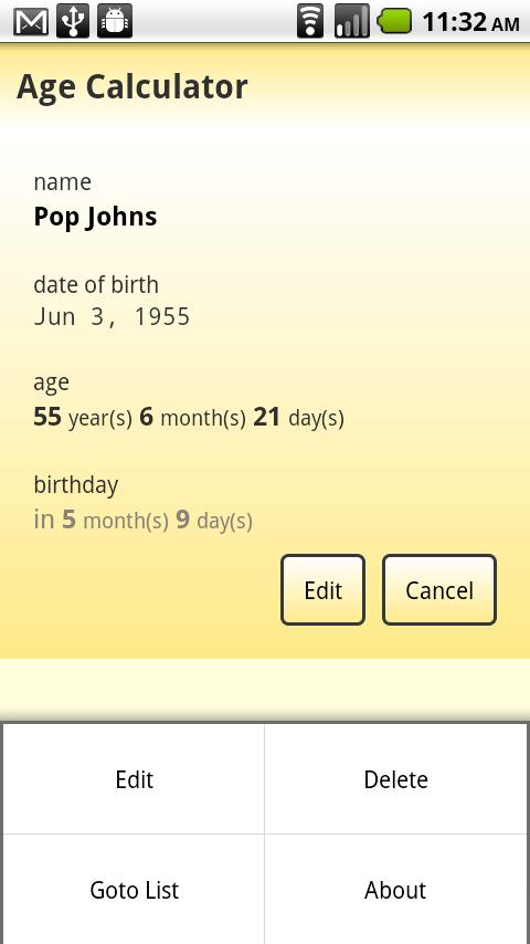 Age Calculator Android Lifestyle