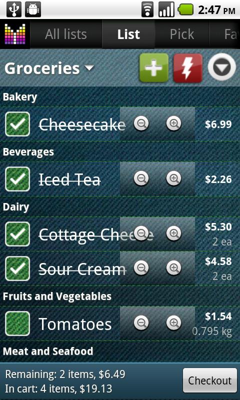 Mighty Grocery Shopping List Android Shopping