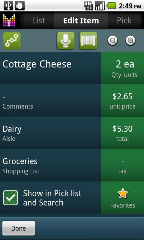 Mighty Grocery Shopping List Android Shopping