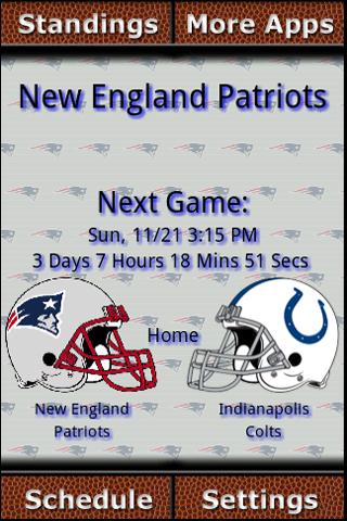 New England Patriots Countdown