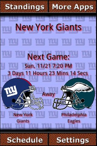 NY Giants Countdown Android Sports