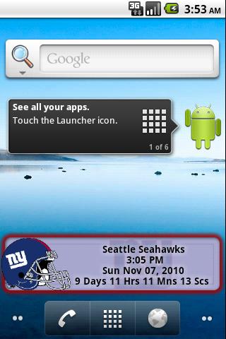 NY Giants Countdown Android Sports