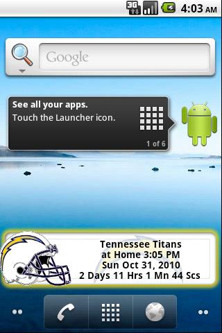San Diego Chargers Countdown Android Sports