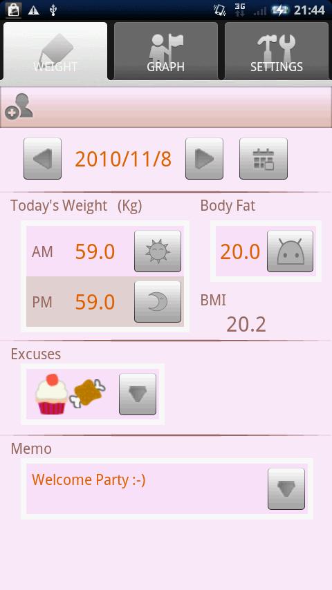 Weigh Weight EX Android Health & Fitness