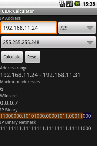 CIDR Calculator