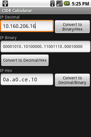 CIDR Calculator Android Tools