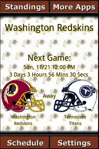 Washington Redskins Countdown Android Sports
