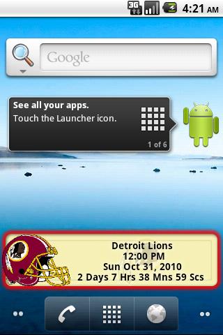 Washington Redskins Countdown Android Sports