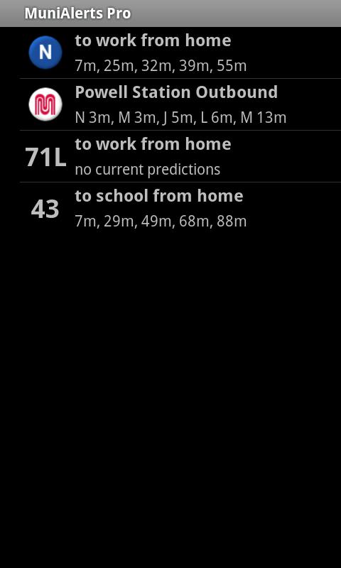 MuniAlerts Pro Android Transportation