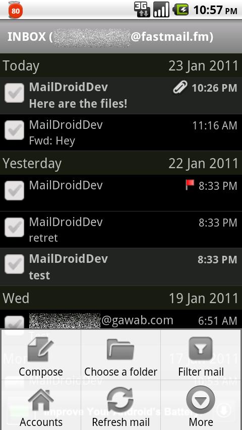 MailDroid Android Communication