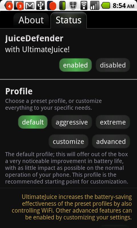 JuiceDefender beta Android Productivity